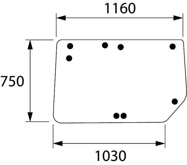 Kramp - D8098 - REAR WINDOW UPPER JD3000
