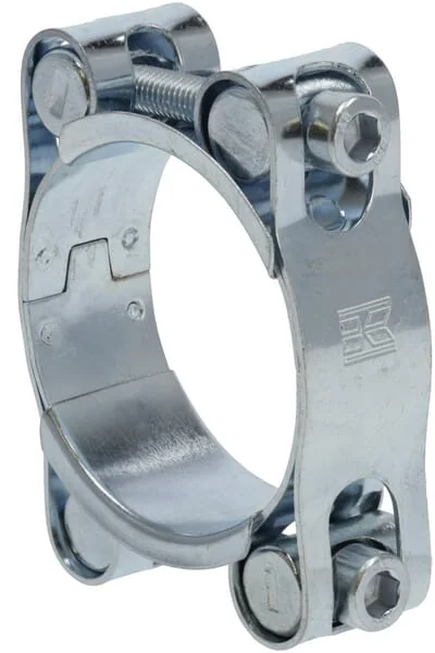 Kramp - DBHC260270 - Hose Clamp, 260-270mm Double Bolt, Double Band DIN912 Zinc Plated Kramp