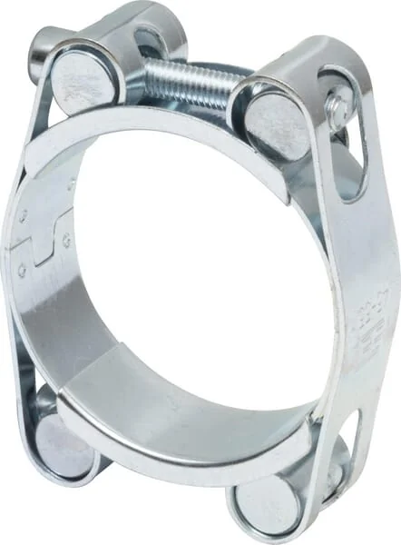Kramp - DBHC4555 - Hose Clamp, 45-55mm Double Bolt, Double Band DIN912 Zinc Plated Kramp