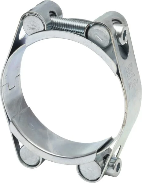 Kramp - DBHC7080 - Hose Clamp, 70-80mm Double Bolt, Double Band DIN912 Zinc Plated Kramp