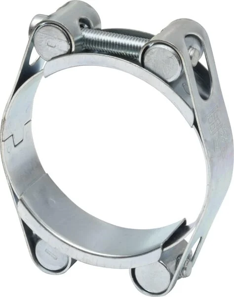 Kramp - DBHC7080 - Hose Clamp, 70-80mm Double Bolt, Double Band DIN912 Zinc Plated Kramp