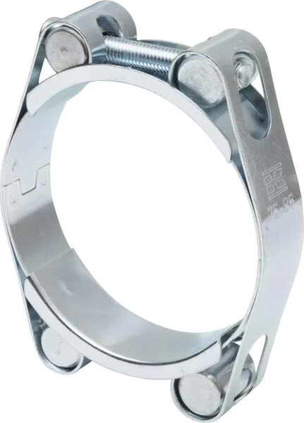 Kramp - DBHC7585 - Hose Clamp, 75-85mm Double Bolt, Double Band DIN912 Zinc Plated Kramp