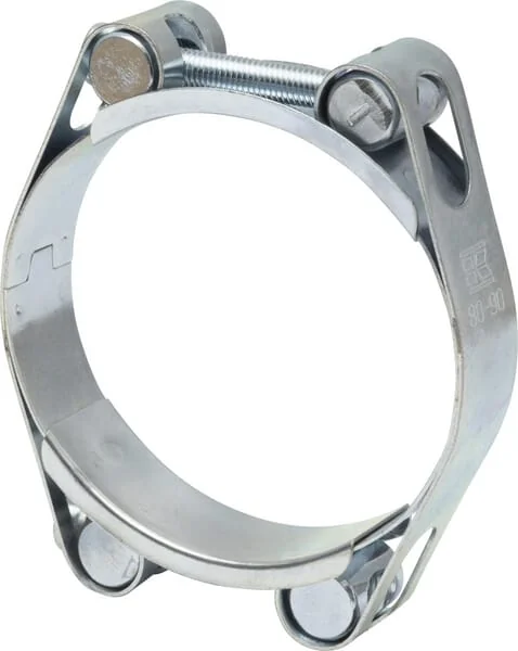 Kramp - DBHC8090 - Hose Clamp, 80-90mm Double Bolt, Double Band DIN912 Zinc Plated Kramp