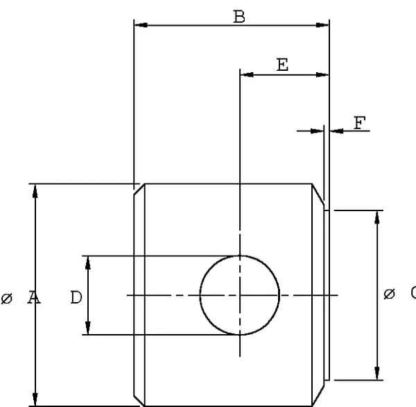 Kramp - DC39BEVD090B - Kramp Base+Hole D35.25 Boring 90 CR