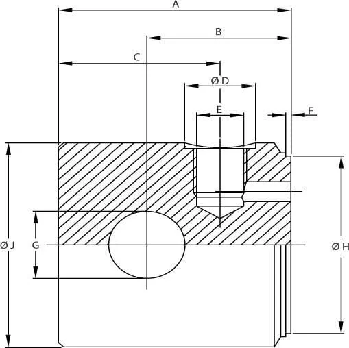 Kramp - DC39BEVDN030 - Kramp Base+Hole D12.2 Boring 30 NIP