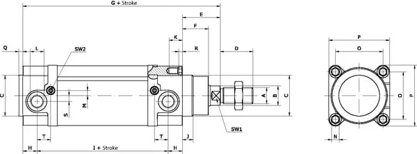 Kramp - DN40320CMG2 - Standard Cylinder