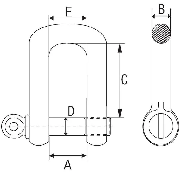 Kramp - DS08RVS - D Shackle 8mm S.S.-A4