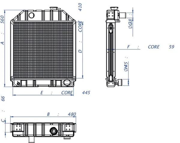 Kramp - E0NN8005MBN - Radiator