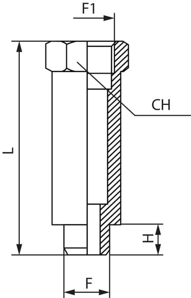 Kramp - ECFM18L36 - Extended Connector