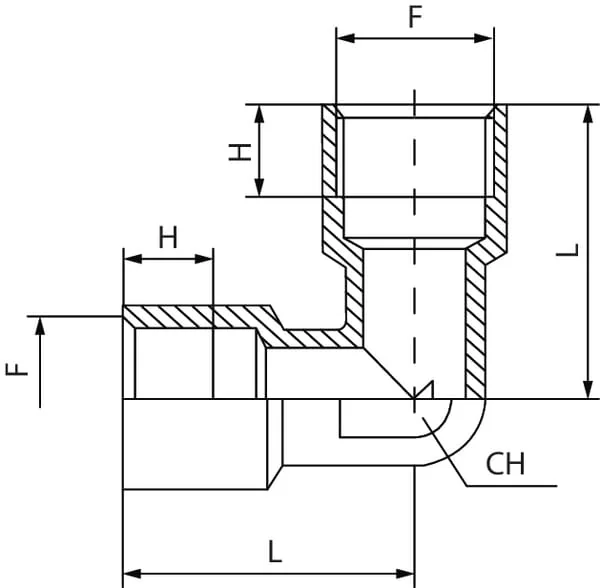 Kramp - EFF12 - Elbow Fitting
