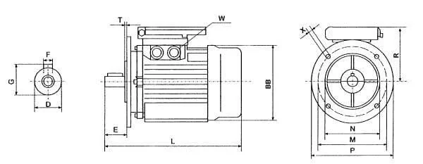 Kramp - EM100LA4B5300IE3A - Electric Motor 2.2 Kw