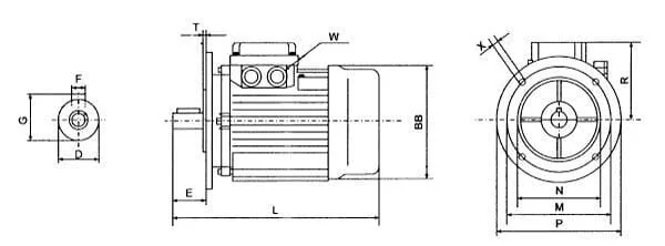 Kramp - EM63B2B5300IE2A - Electric Motor 0.25 kW