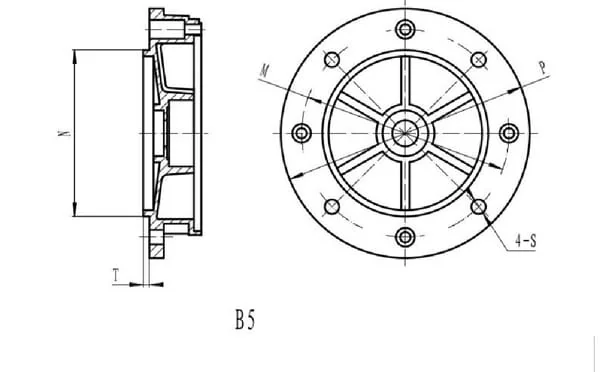 Kramp - EM9100B5FLA3 - Engine Flange 100-B5