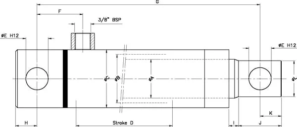 Kramp - EPL30700CB - Kramp Cylinder EPL 30-700 CB Series
