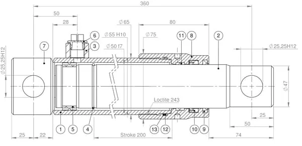 Kramp - EPL50200CB - Kramp Cylinder EPL 50-200 CB Series