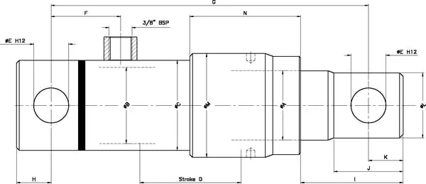 Kramp - EPL50700CB - Kramp Cylinder EPL 50-700 CB Series