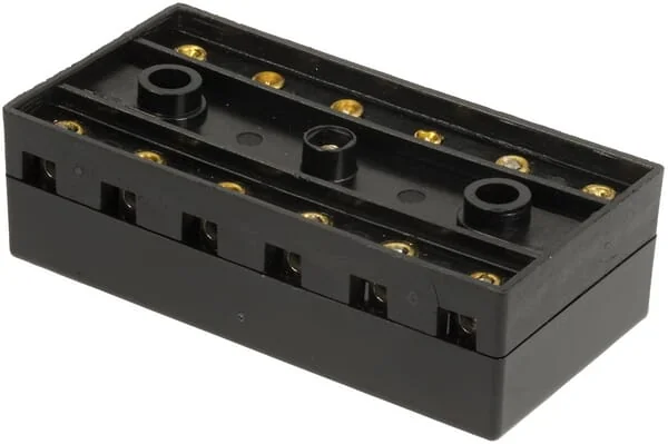 Kramp - FB10008KR - Fuse Box Ceramic 6 Way, 12/24V, Screw Terminals