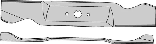 Kramp - FGP011252 - Blade L: 412mm, Triangular Hole: Diameter 15.8 Suitable for MTD by Kramp