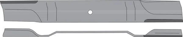 Kramp - FGP013181 - Blade L: 628mm, Round Hole: Diameter 12.7 Suitable for Toro by Kramp