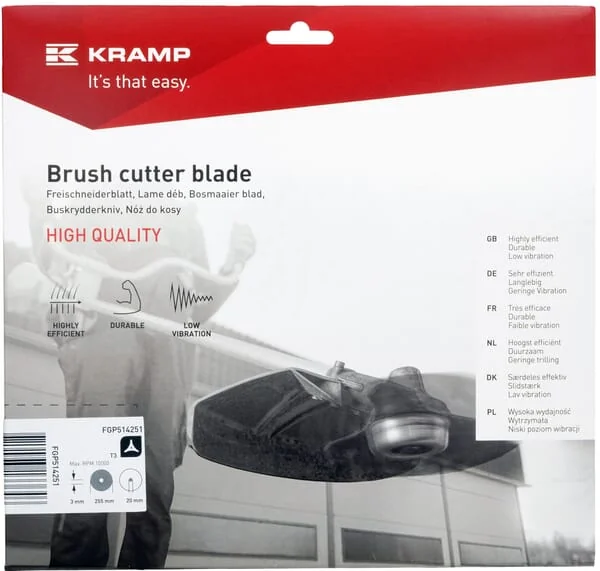 Kramp - FGP514251 - Brushcutter Blade 3t, L:250, Diameter 20, 3mm