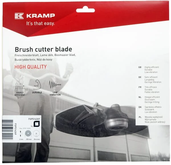 Kramp - FGP514269 - Brushcutter Blade 4t, L:255, Diameter 25.4, 2mm