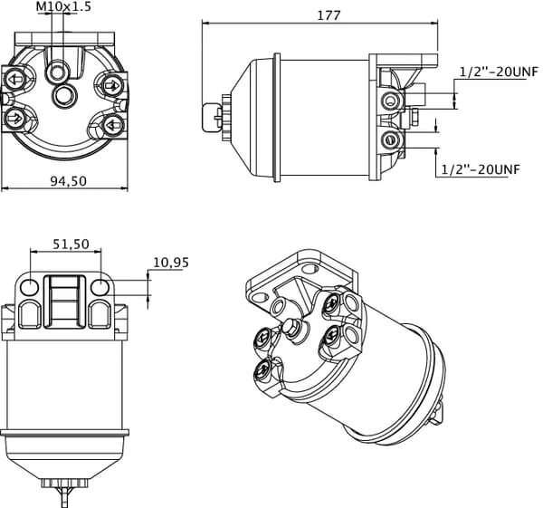 Kramp - FI522CUNF12 - Filter Housing Complete