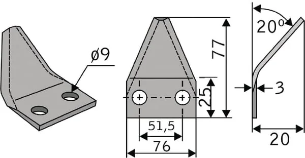 Kramp - FM13144 - Plain 20 Section 80mm Marmix