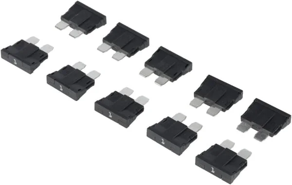 Kramp - FS1801PKR - Fuse Standard Blade 80V 1A Black Pack 10x Kramp