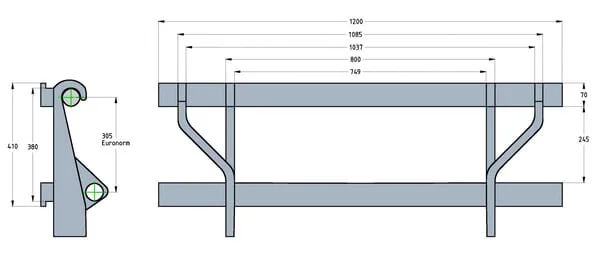 Kramp - FT3151 - Open-View Frame 1200/1000 kg
