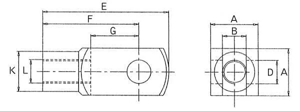 Kramp - G1456Z - Clevis Female G14X56 With Clip