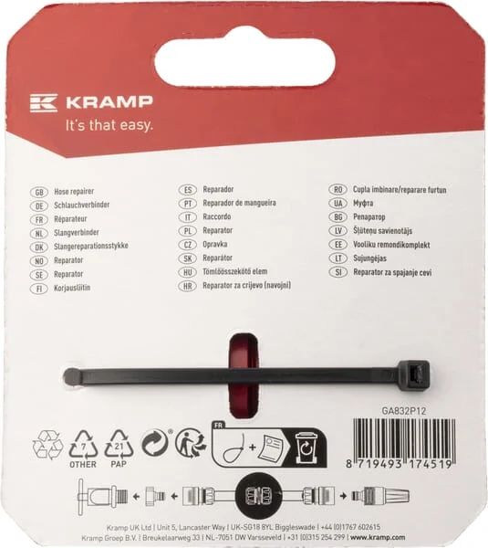 Kramp - GA832P12 - Hose Repair Coupling 1/2"