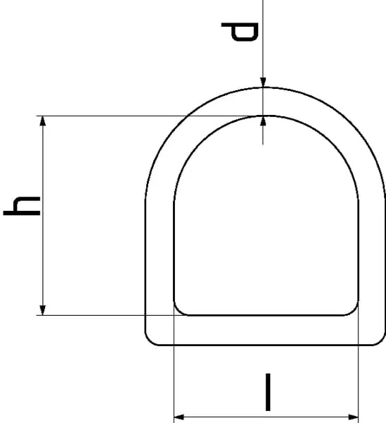 Kramp - GDR084E - Welded D Ring 8mm