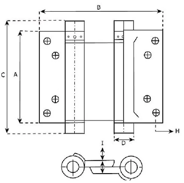 Kramp - HB125161PB - Bommer Hinge 30-35mm ZP