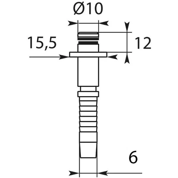 Kramp - HD260206 - Press in Nipple DN06 Diameter 10mm