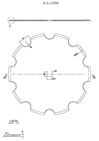 Kramp - HD520631 - Harrow Disc Flat, 520x6
