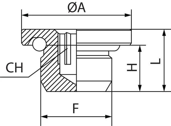 Kramp - HHHP12 - Hollow Hex Head Plug