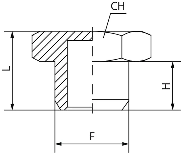 Kramp - HHHP34 - Hollow Hex Head Plug
