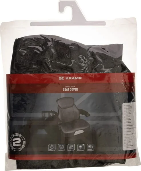 Kramp - I20145KR - Tailored Seat Cover, Fabric, Black, Designed For Grammer And COBO