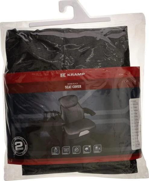 Kramp - I20345KR - Tailored Seat Cover, Fabric, Black, Designed For Grammer