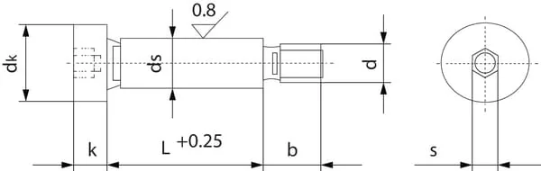 Kramp - ISO7379101250 - Kramp Clevis Pin 10x12x50