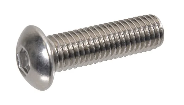 Kramp - ISO738058RVS - Socket Head Cap Screw with Button Head M5x8 Stainless Steel-A2