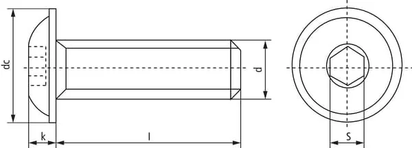 Kramp - ISO7380ULF1012109 - Socket Head Cap Screw with Ball Head and Flange M10x12 10.9 Zinc Plated