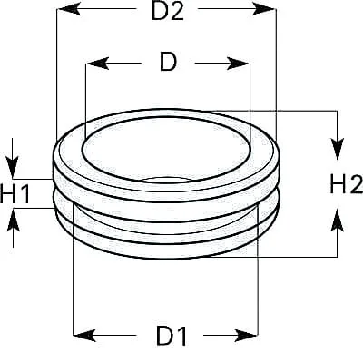 Kramp - KB2204 - Cable Grommet, 4.5x6x1mm 2 Sides Open