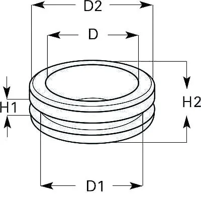 Kramp - KB2321 - Cable Grommet, 21x30x2mm Closed