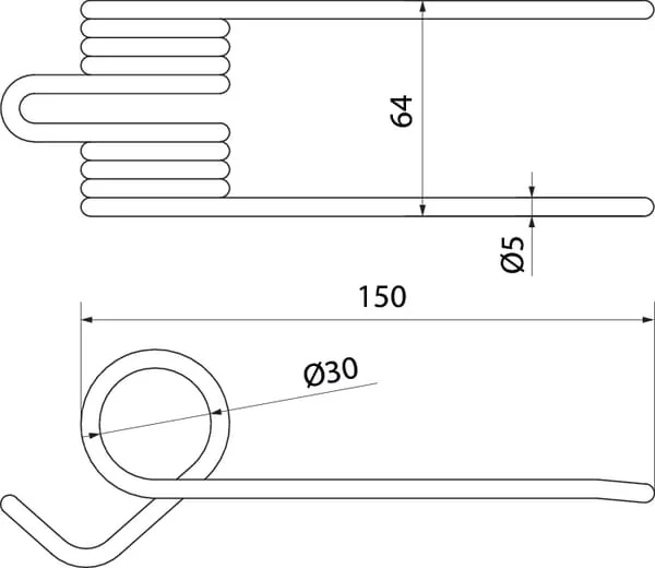 Kramp - KB8876437N - Spring Tines Of Pickup Unit