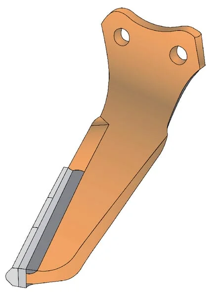 Kramp - KE0703C3 - Power Harrow Tine 3x Carbide Tiles LH, Length 320mm, Suitable For Kuhn, Kramp