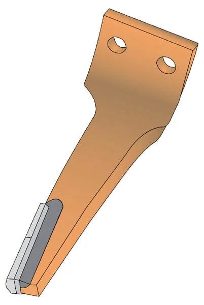 Kramp - KE0923C2 - Power Harrow Tine 2x Carbide Tiles LH, Length 285mm, Suitable For Maschio, Kramp