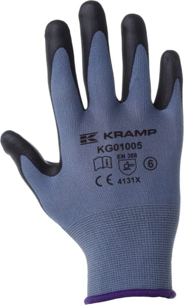 Kramp - KG0100506 - Work Gloves Blue Nylon 21.5cm Long Size 6/XS Protect by Kramp
