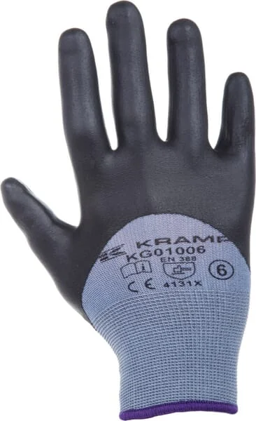 Kramp - KG0100606 - Work Gloves Blue Nylon 21.5cm Long Size 6/XS Protect by Kramp