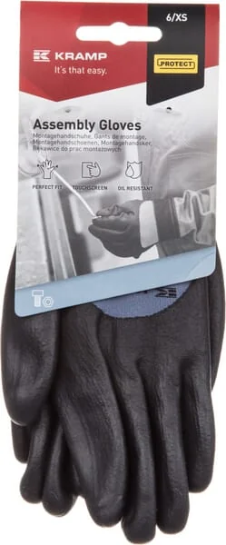 Kramp - KG0100607 - Work Gloves Blue Nylon 22.5cm Long Size 7/S Protect by Kramp